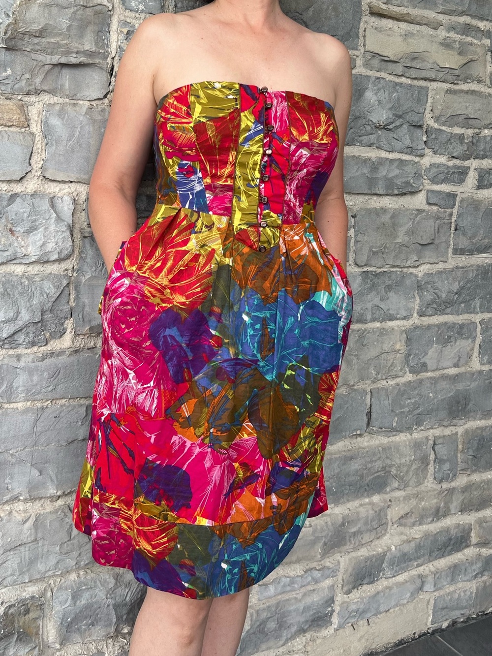 Anthropologie Moulinette Soeurs Strapless Dress Size 10